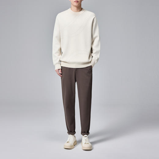 墨麦客男装2024秋冬季新款远红外升温毛衣男士加厚撞色针织衫。 商品图4