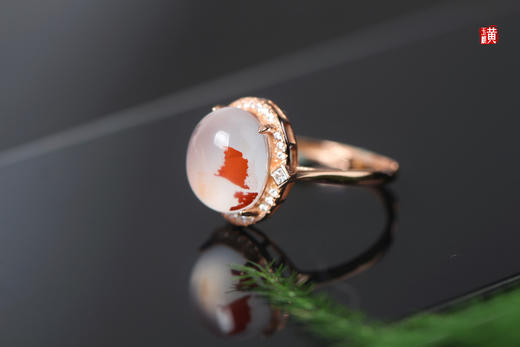 【雅韵】南红冰飘戒指 商品图3