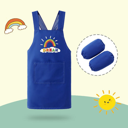 【套头背带，穿脱简单方便】男女孩罩衣画画衣 防水长袖厨房反穿衣 中大童幼儿园绘画宝宝围衣-QQ 商品图8