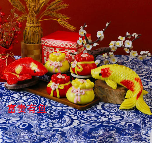 传统花饽饽 馒头 真正天然果蔬汁 真正无添加 铁锅馒头 非物传承 传统美学 安心匠心手作 |百里食 商品图5
