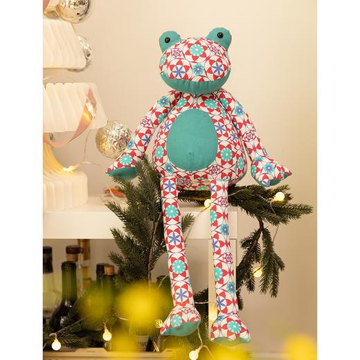 手绘碎花青蛙玩偶公仔高端可爱棉安抚装饰小孩礼物娃娃玩具抱枕 商品图5