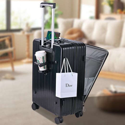 【前置开口20寸28行李箱】登机拉杆箱 多功能小旅行箱 24寸抗摔密码皮箱 商品图8