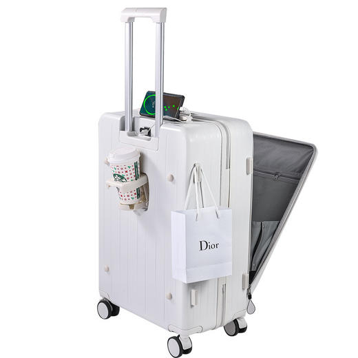 【前置开口20寸28行李箱】登机拉杆箱 多功能小旅行箱 24寸抗摔密码皮箱 商品图5