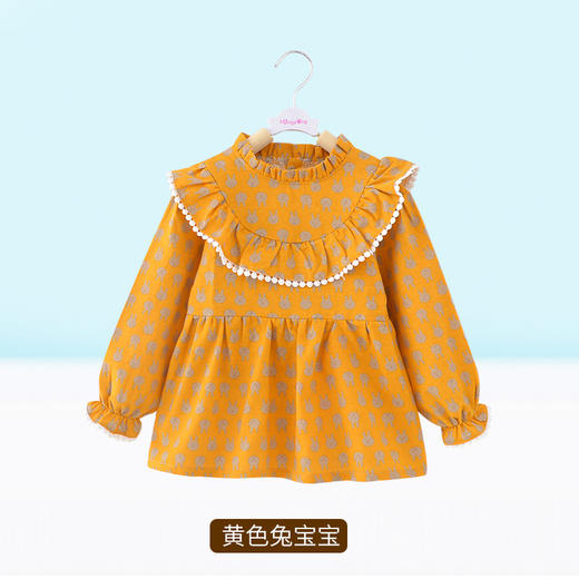【罩住小身体，吃饭玩耍不脏衣】秋冬纯棉宝宝罩衣 长袖防水 女孩反穿衣公主裙 围围衣倒穿衣倒褂护衣-QQ 商品图5