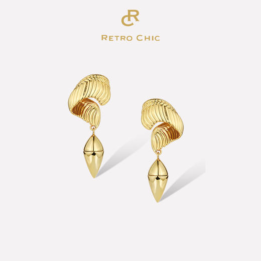 【辛芷蕾同款】Retro Chic | 金色圣蛇项链&鹰羽耳环套装 商品图1