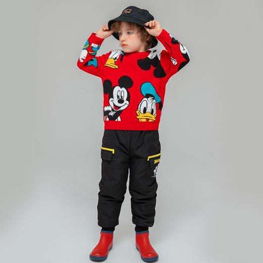 迪士尼男童毛衣秋冬新款加厚加绒保暖冬装毛衫套头儿童针织衫213S2795 商品图9