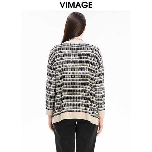VIMAGE纬漫纪秋季新款显瘦百搭舒适针织开衫外套V1601204 商品图5