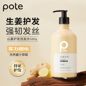 买一送一再送2包试用体验装【柏缇POTE  生姜养护洗发水】500ML一瓶，萃取天然姜汁，强韧发丝，臻养护发！