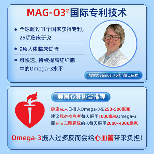 Ensonkan安迅康 深海鱼油软胶囊高纯度omega3含DHA EPA维生素D中老年呵护心眼脑血管 商品图2
