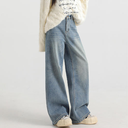 馥迦复古拖地牛仔阔腿裤 商品图4