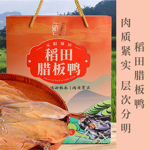 云南特产稻田腊板鸭整只礼盒760g腊肉年货腊味 商品图0
