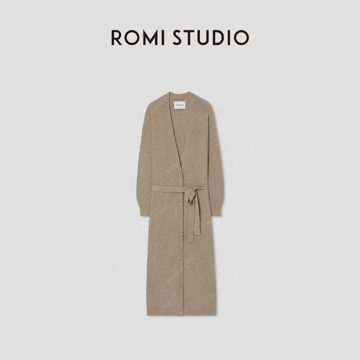 ROMI STUDIO美利奴羊毛混纺休闲薄款针织开衫R210K184 商品图0