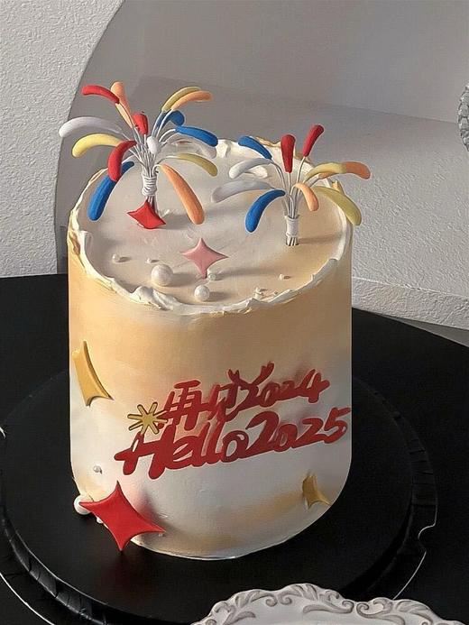 2025新年烟花蛋糕（圆形） 商品图0