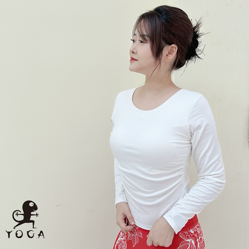 壁虎瑜伽【2412SY323】亲肤修腰显瘦长袖（一体式胸垫）【5天发货】