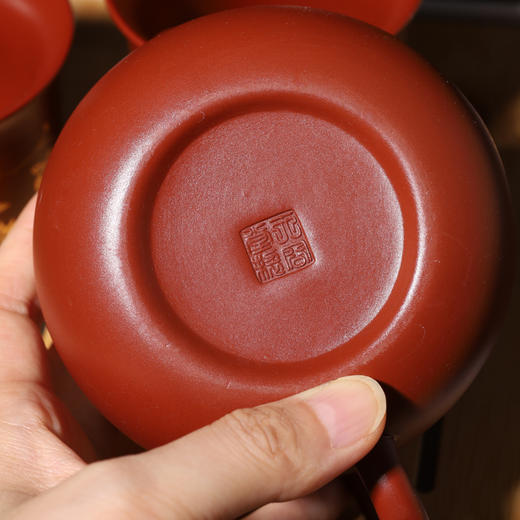 【经典】缠枝莲紫砂西施壶三件套  原矿紫泥紫砂壶匠心手作经典款泡茶壶功夫茶具套装 商品图4