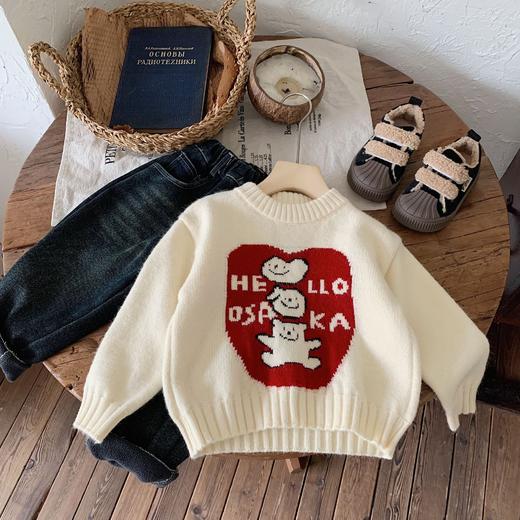 【YW】无忧购男女童可爱卡通针织衫毛衣加厚圆领新年服F0613（截单后7天发货)25年清仓捡漏 商品图7