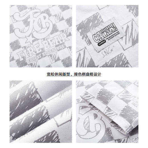 gxg.jeans男装2024年夏季热卖撞色棋盘格设计圆领短袖T恤J24D442033 商品图3