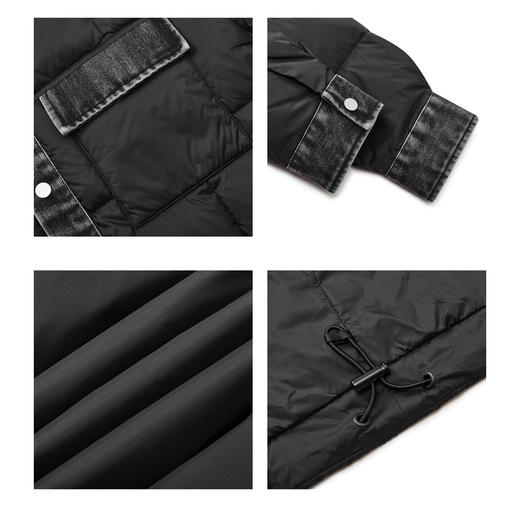 gxg.jeans男装冬季热卖黑色翻领短款羽绒服保暖舒适羽绒服J24XD254018 商品图3