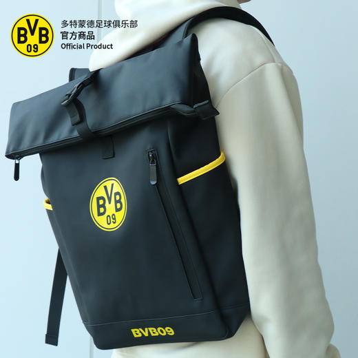 【官方正版】多特蒙德足球俱乐部｜BVB队徽PU皮双肩包商务包 商品图2
