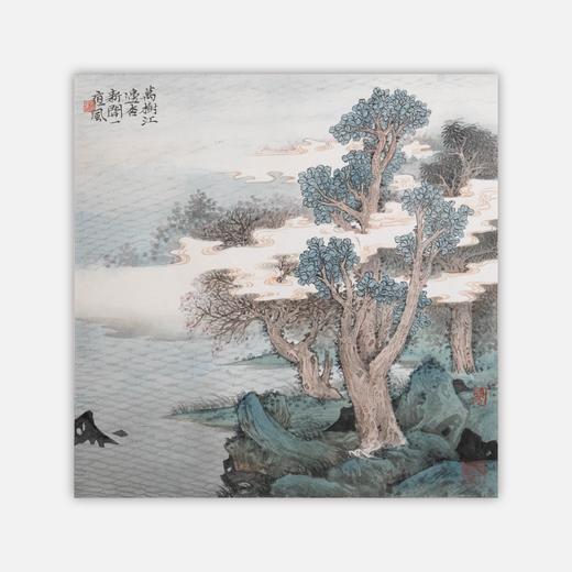 姚涯屏《万树江边杏 新开一夜风》国画34CM×34CM 约1平尺手绘纸本宣纸作品【原作编号GH0399】 商品图0