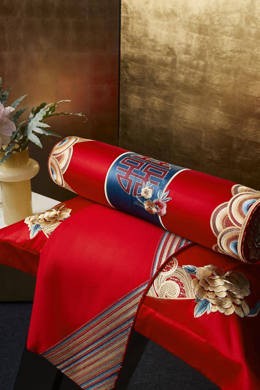 【中式婚庆套装】门店高端款100支全棉色织婚庆四件套 商品图6