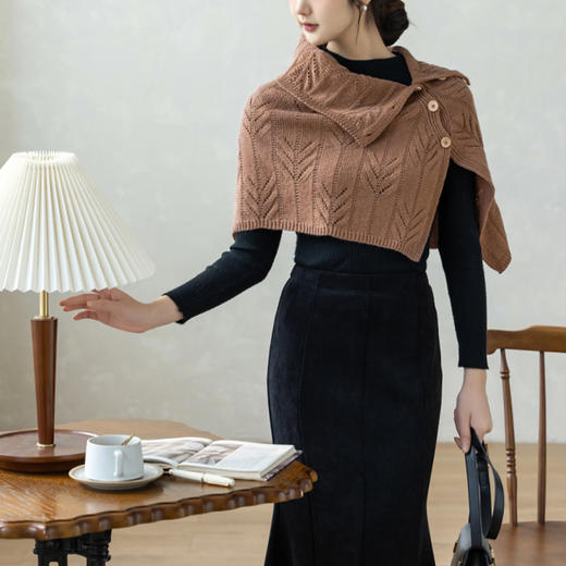 苏苏姐家松林披肩手工diy羊绒线棒针毛线团自制材料包 商品图2