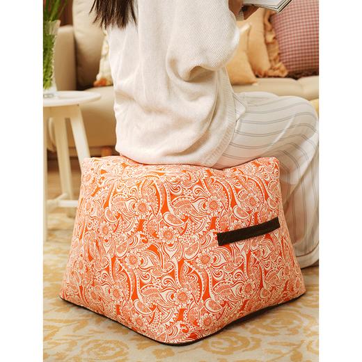 假日系列多功能脚凳客厅沙发懒人飘窗榻榻米蒲团复古手提换鞋脚凳 商品图3