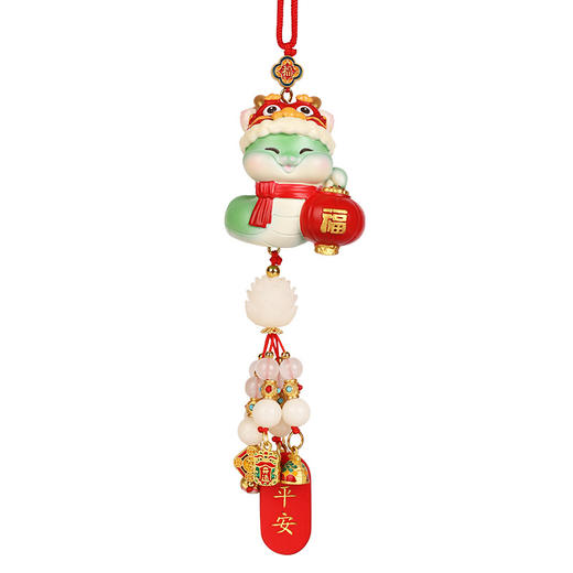【2025国潮蛇年挂件】汽车挂饰 车内后视镜醒狮吊坠 车载新年礼物生肖蛇  商品图4