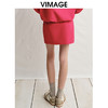 VIMAGE纬漫纪时尚休闲百搭高腰显瘦a字短裙半身裙春季新款V2306903 商品缩略图4