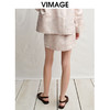 VIMAGE纬漫纪新中式浅粉高腰暗纹印花a字短裙半身裙2025春季新款V2306904 商品缩略图4