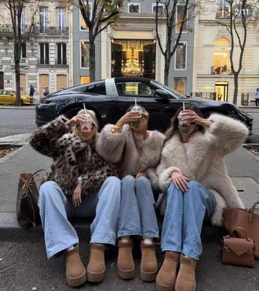 敲暖！冬天要焊在脚上的雪地靴！mini厚底短靴！ 商品图2