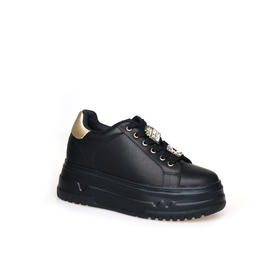 豪麟名鞋奥莱迪嘉女鞋时尚休闲鞋牛皮革DJJGA51WX005黑色  原价1960元