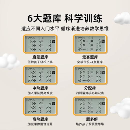 开学季福利！赠线上教学视频和电子手册！【有了它 四则运算SO EASY】天文儿童智能24点数学思维训练游戏机6岁以上小学生益智玩具大脑开发 商品图2
