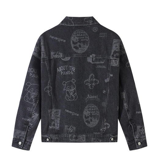 gxg.jeans男装秋冬夹克男潮流满印休闲翻领夹克外套 商品图1