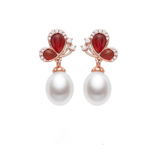 蝶舞系列珍珠耳饰 商品图5