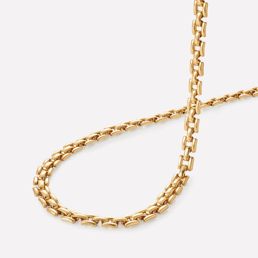 【钟楚曦&江一燕&管乐&刘孜同款】Retro Chic | 罗马金/银色双圈耳环&罗马链条项链套装 商品图3