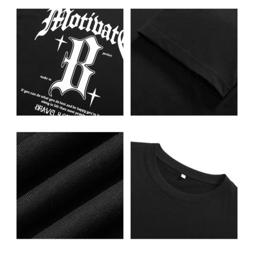 gxg.jeans男装夏季黑色圆领短袖T恤JEX14400082 商品图3