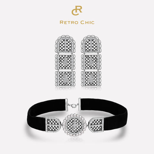 【刘忻同款】Retro Chic | 皇家芭蕾公主耳环&皇家芭蕾颈链套装 商品图0