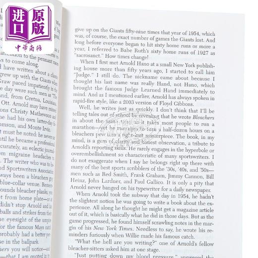 【中商原版】露天看台上的一天 1954年世界职业棒球大赛开场赛 英文原版 A Day In The Bleachers Arnold Hano 商品图2