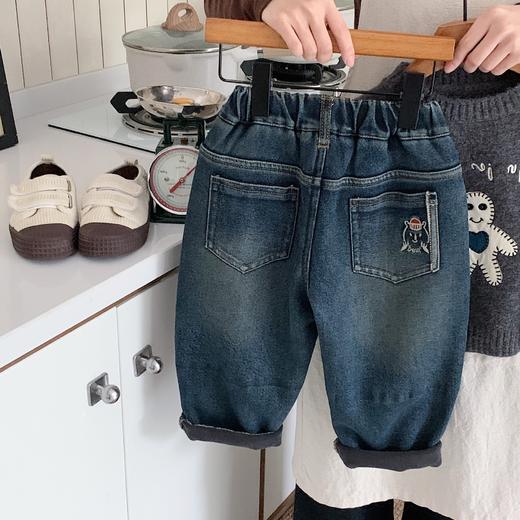 【YW】无忧购儿童韩系刺绣小熊百搭休闲加绒牛仔裤F0610/G0679（截单后7天发货)25年清仓捡漏 商品图0