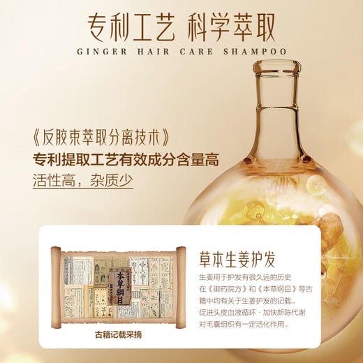 买一送一再送2包试用体验装【柏缇POTE  生姜养护洗发水】500ML一瓶，萃取天然姜汁，强韧发丝，臻养护发！ 商品图3