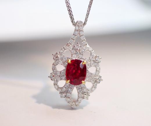 1.3ct刻面红宝石吊坠 商品图1