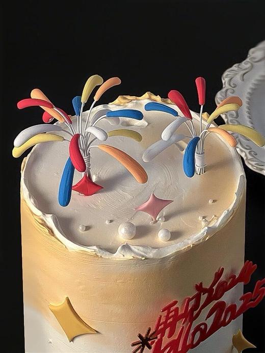 2025新年烟花蛋糕（圆形） 商品图1