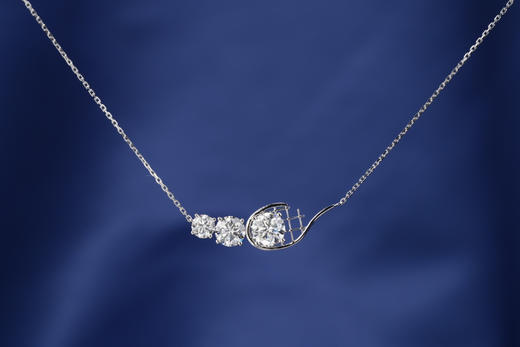 「轨迹」钻石18k金项链 商品图0