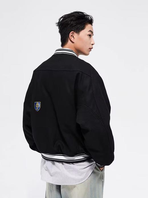 FMACM/JK2418/学院徽章复古重磅毛呢棒球夹克 商品图2