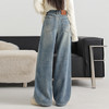 馥迦复古拖地牛仔阔腿裤 商品缩略图6