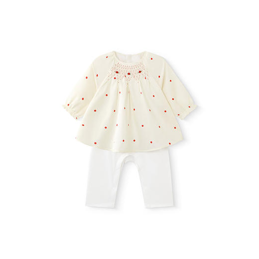 【商场同款】英氏婴儿衣服桑蚕丝透气春夏假两件女宝连体衣爬服 商品图4