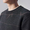 墨麦客男装新中式小呢绒竹子提花男士圆领针织衫2024冬季加绒毛衣 商品缩略图2
