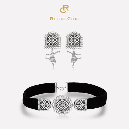 【刘忻同款】Retro Chic | 皇家芭蕾王国耳环&皇家芭蕾颈链 商品图0