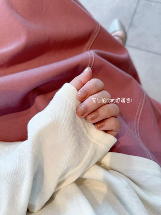 璀璨洋桔梗 手工缝制细钻花朵 兰精天丝棉针织tee 杏仁白 商品图7